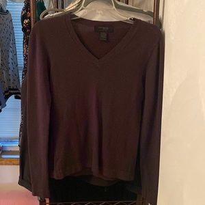 Plum v-neck long sleeve shirt